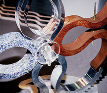 Zunino Marmi - Plexiglass, wood, Granite Azul Bahia and aluminium