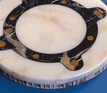 Zunino Marmi - Afion Marble and Portoro on aluminium honeycomb
