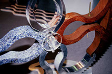 Zunino Marmi - Oggettistica - Composizione in plexiglass, marmo, legno e acciaio